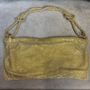 Elegant Gold Rhinestone Hobo Bag